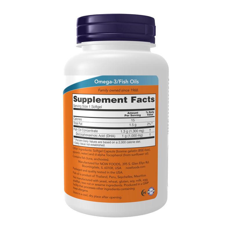 NOW Foods Supplements, DHA 1,000 Brain Support, Extra Strength, 1,000 mg DHA, 90 Softgels, (Pack of 2) 90 Count (Pack of 2)