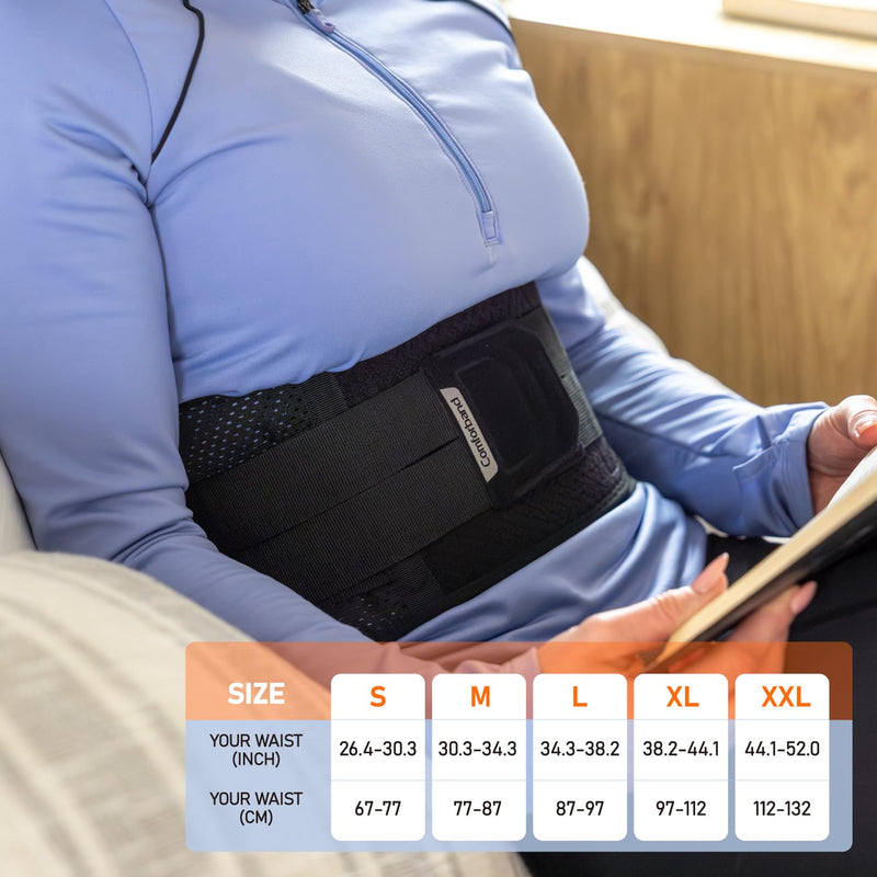 Comforband Double-Cross Comfort Back Support - Premium Back Brace for Lower Back Pain, Muscle Spasm, Strains, Arthritis, Sciatica, Injury Recovery, Rehabilitation (Small) Small - BeesActive Australia