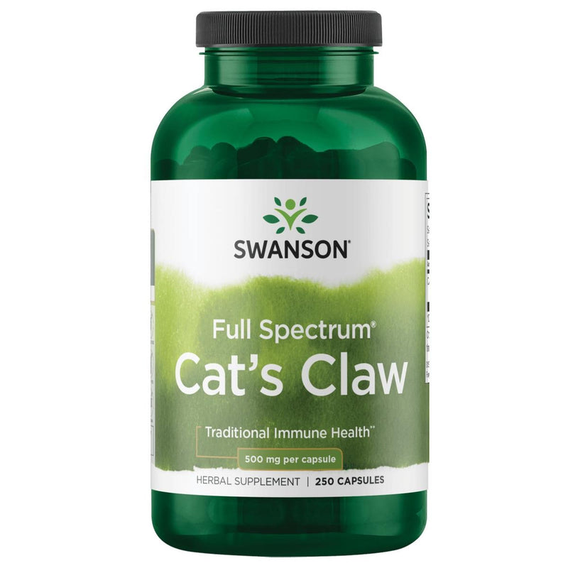 Swanson Full Specturm Cat's Claw - Antioxidant Support - Movement & Flexibility Support 500 mg 250 Capsules - BeesActive Australia