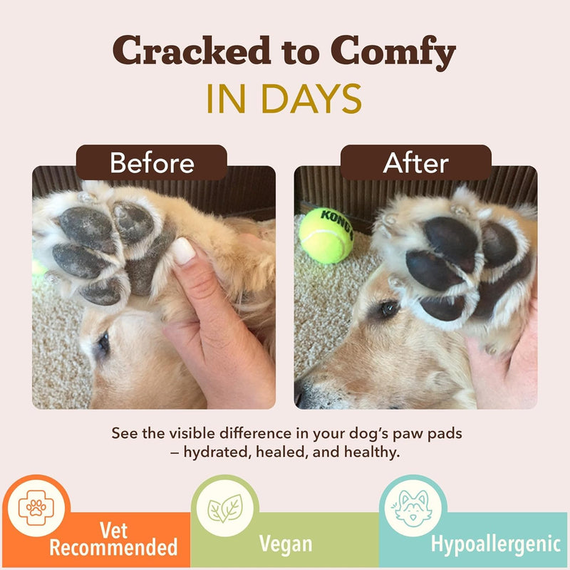 Natural Dog Company Paw Soother Balm & Wax for Dogs, Moisturizing Relief for Dry, Cracked Paws, Lick-Safe, Repairs & Heals, Protects Against Extreme Weather, Coconut Oil & Vitamin E, 2 oz Stick 2oz Stick