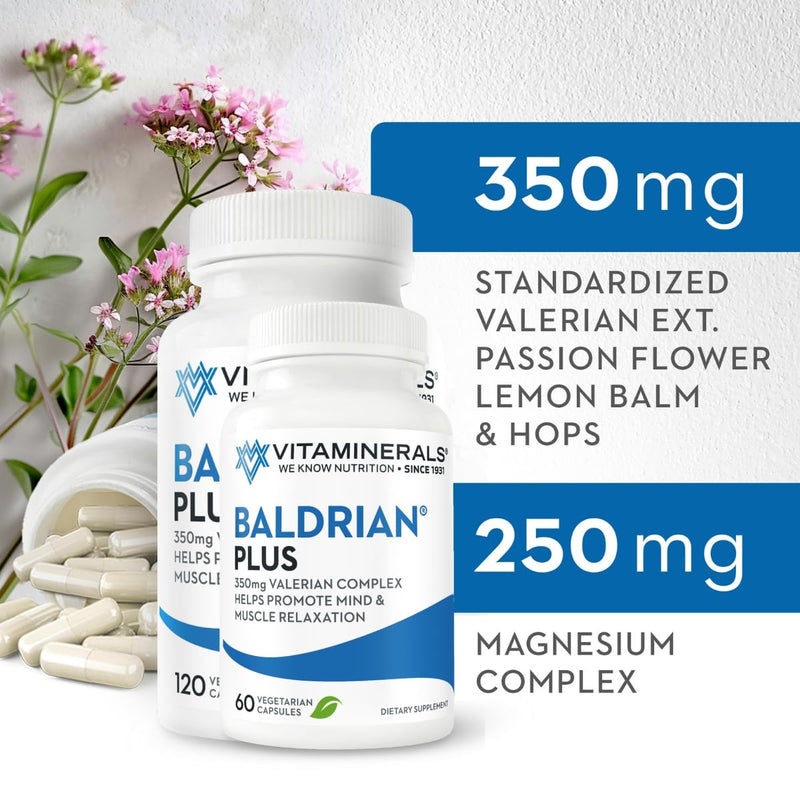 33+ Baldrian® Plus Natural Relaxing Support Standardized Valerian Extract (120) 120 - BeesActive Australia