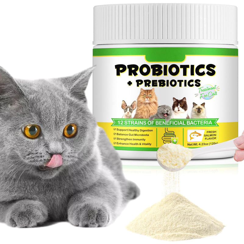 Cat Probiotic Powder with Prebiotics - 5 Billion CFU & 12 Strains to Treat Diarrhea, Vomiting, Digestive Support & Immunity Health 1 for cat