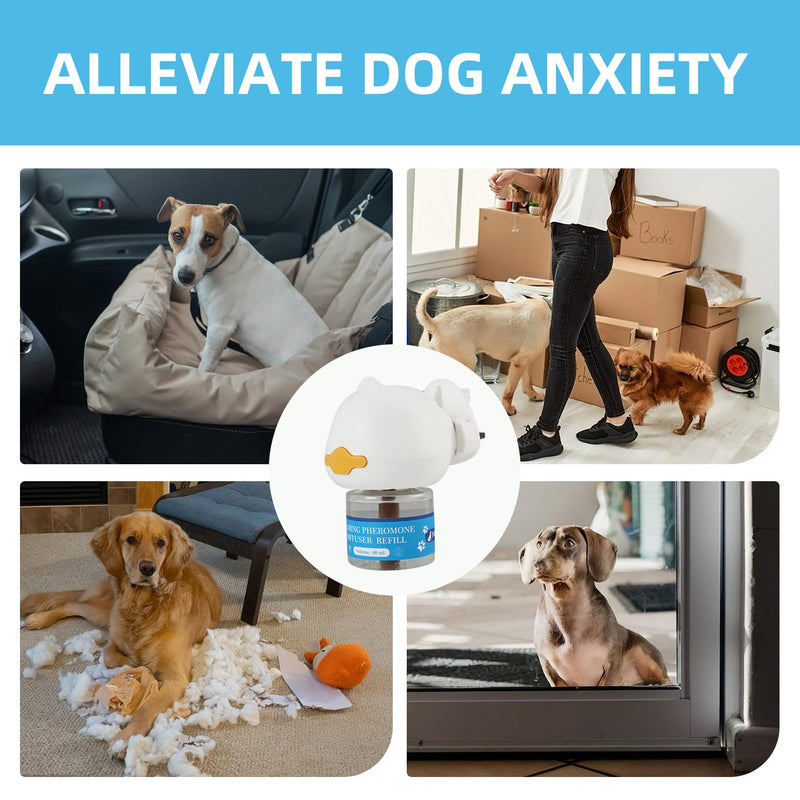 sofun Dog Calming Plug In Diffuser Kit - 1 Diffuser + 2 Refills, 60 Days Dog Anxiety Relief Pet Calming Plug In for Separation Stress & Loud Noises