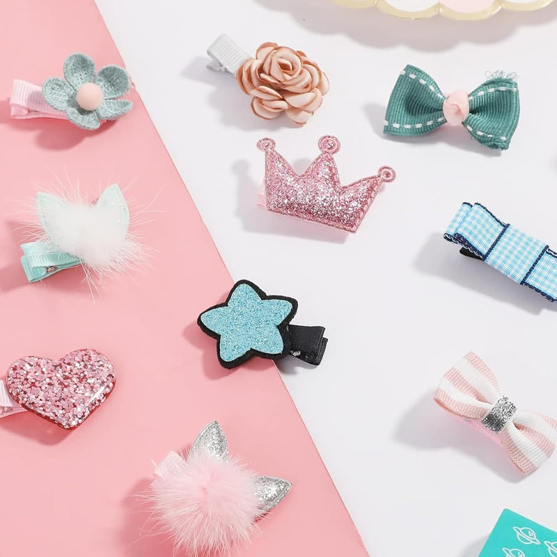 12 Pcs Girl Dog Hair Bows Small Dog Hair Clips Cute Dog Crown Hairpin Pink Hair Barrettes Rhinestones Small Dog Hair Pins for Cat Puppy Kitten Pet Party Birthday Hair Grooming Accessories - BeesActive Australia