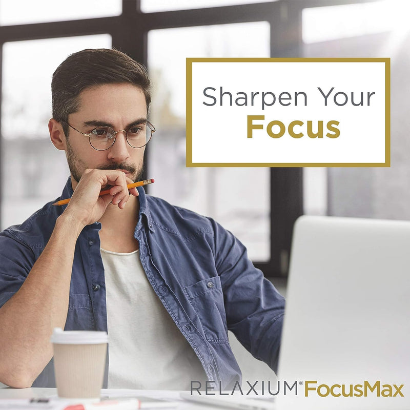 Relaxium FocusMax, Brain & Focus Health Supplement, Mental Clarity Support, Proven Concentration, Focus, Memory, & Nootropics Booster, USA-Manufactured, 30 Vegan Capsules (Pack of 2) 30 Count (Pack of 2)