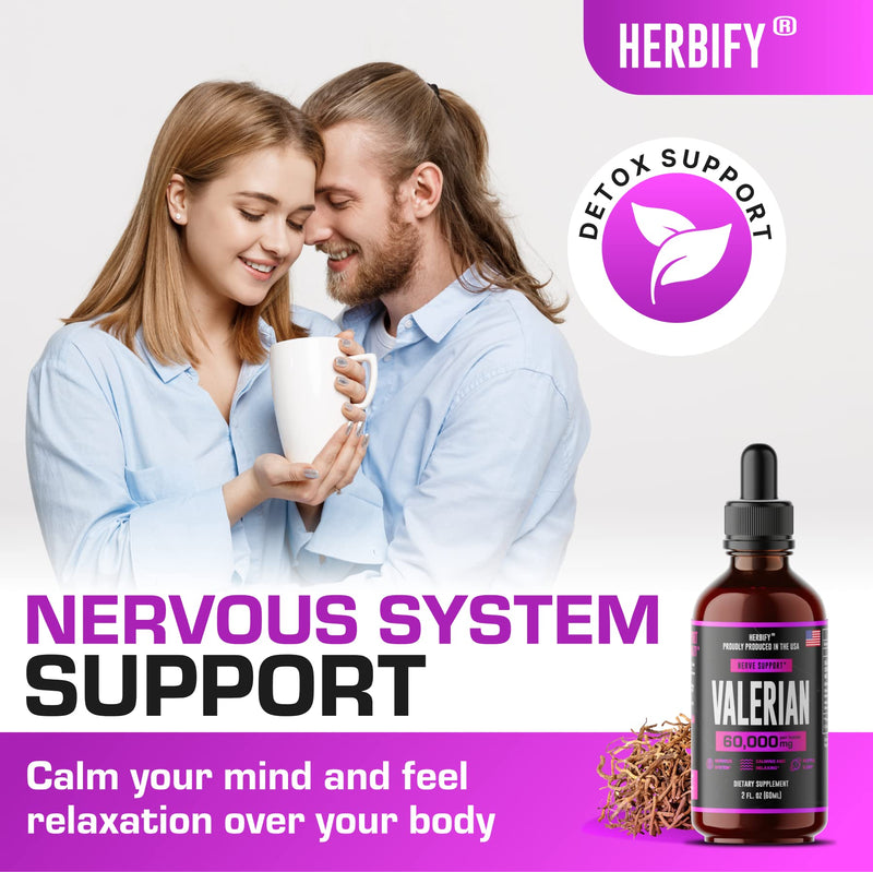 Valerian Root - Valerian Root Natural Supplement - Valerian Root Tincture – Nervous System Support - Vegan, Organic, 2 Fl oz - BeesActive Australia