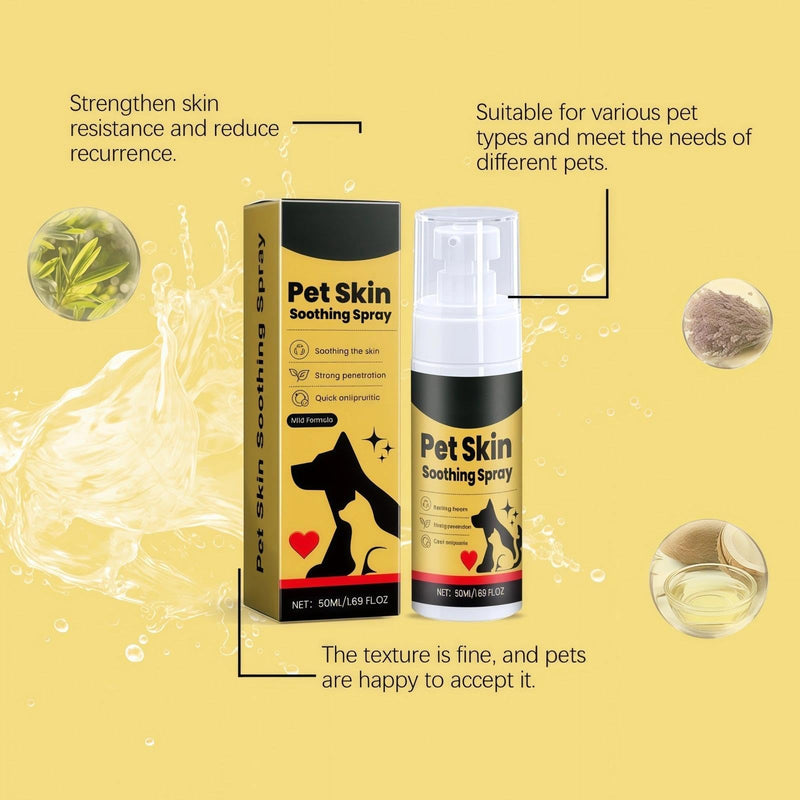 Pet Spray for Dogs, Dog Spray for Itchy Skin & Ear Relief, Fast-Acting Anti-Itch Formula for Allergies, 50ml Skin Care Treatment