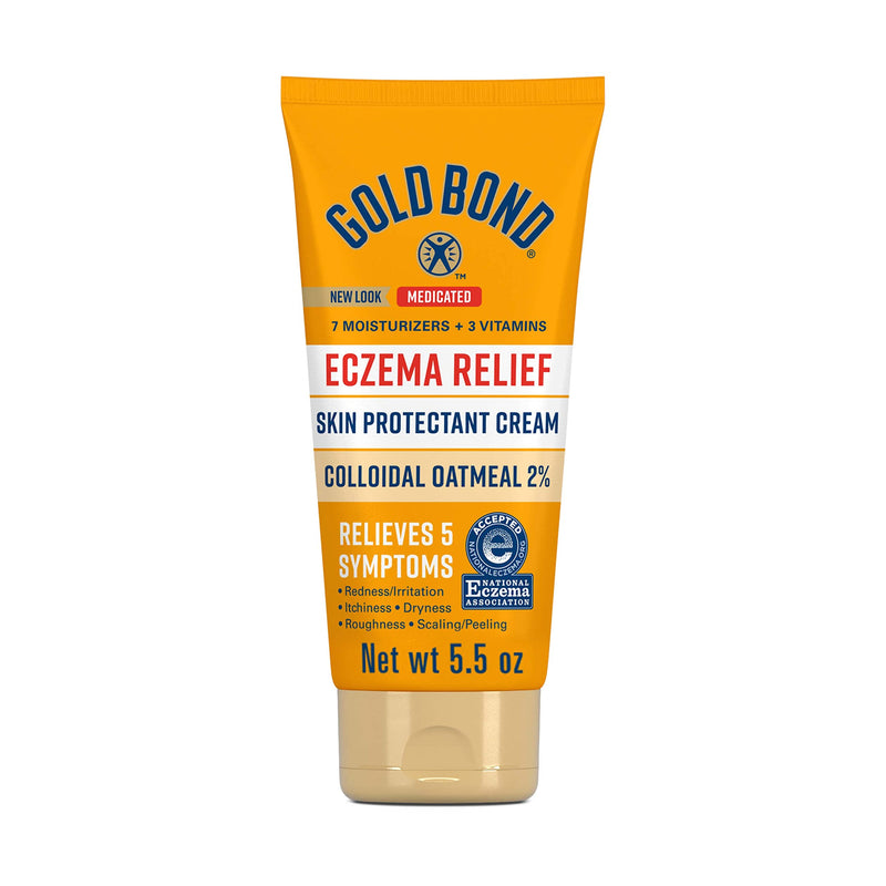 Gold Bond Medicated Eczema Relief Skin Protectant Cream, 5.5 oz., with 2% Colloidal Oatmeal 5.5 Ounce (Pack of 1)