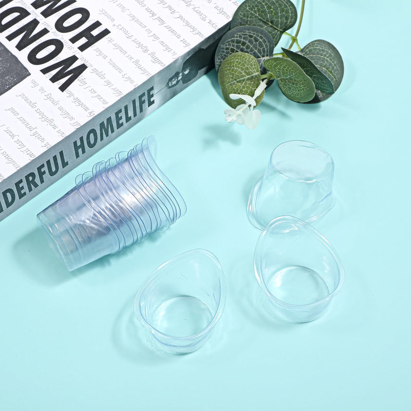 20Pcs Eye Wash Cup Eye Care Tool Rinse and Flush Kit Disposable Portable Plastic Measuring Cup for Quick Effective Soothing Tired Eyes for Travel Cleaning, 5ml