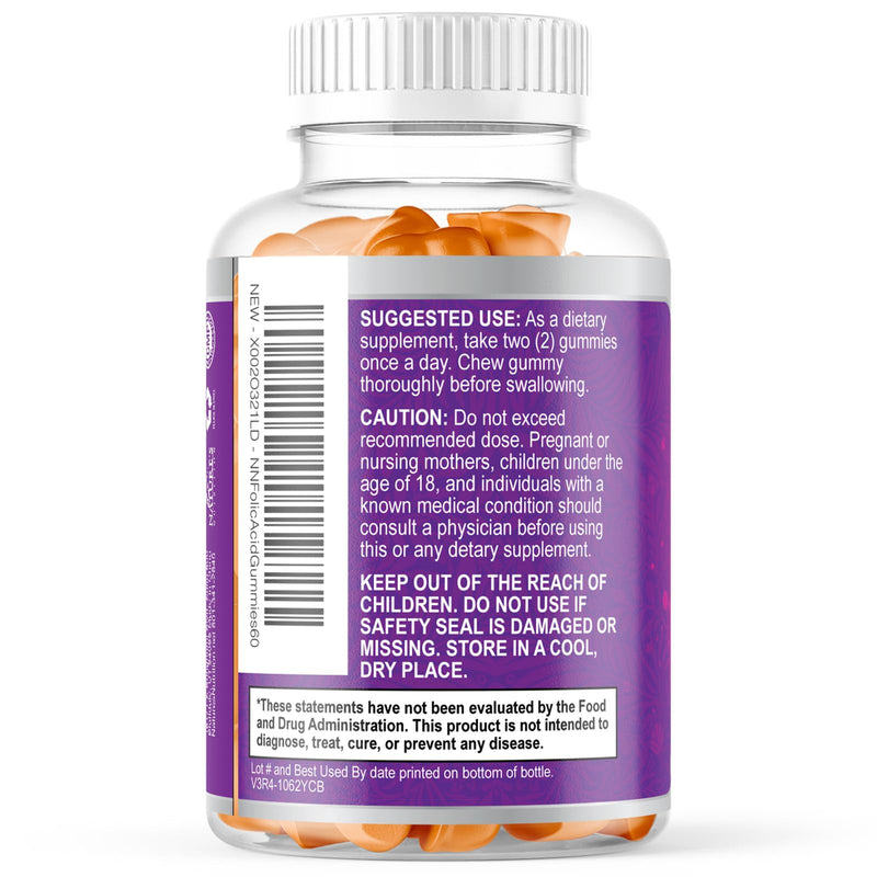 Prenatal Vitamins for Women - Pregnancy Vitamins Gummies with Folic Acid, Vitamin A, C, D3, B12, B6 - Prenatal Multivitamin Gummy for for Fetal Support, Pregnant & Nursing Women - 60 Gummies 60 Count (Pack of 1)