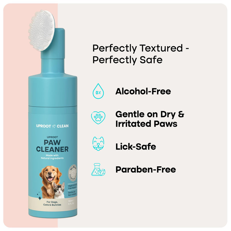 Uproot Clean Dog Paw Cleaner - No-Rinse Paw Cleaner for Dogs - Easy Dog Paw Washer with Bristle Brush - Fragrance-Free Dog Foot Washer for Home and On-the-Go - Hypoallergenic & Safe for All Dogs - BeesActive Australia