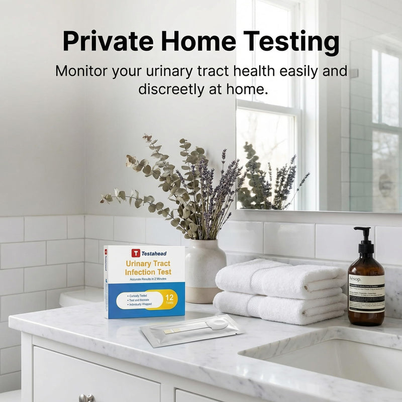 UTI Test Strips for Home Use Detects White Blood Cells and nitrites in Urine 2-Minute Rapid Results Suitable for Women, Men, and Children Urinary Tract Infection Test Strips (12uti) 12uti - BeesActive Australia