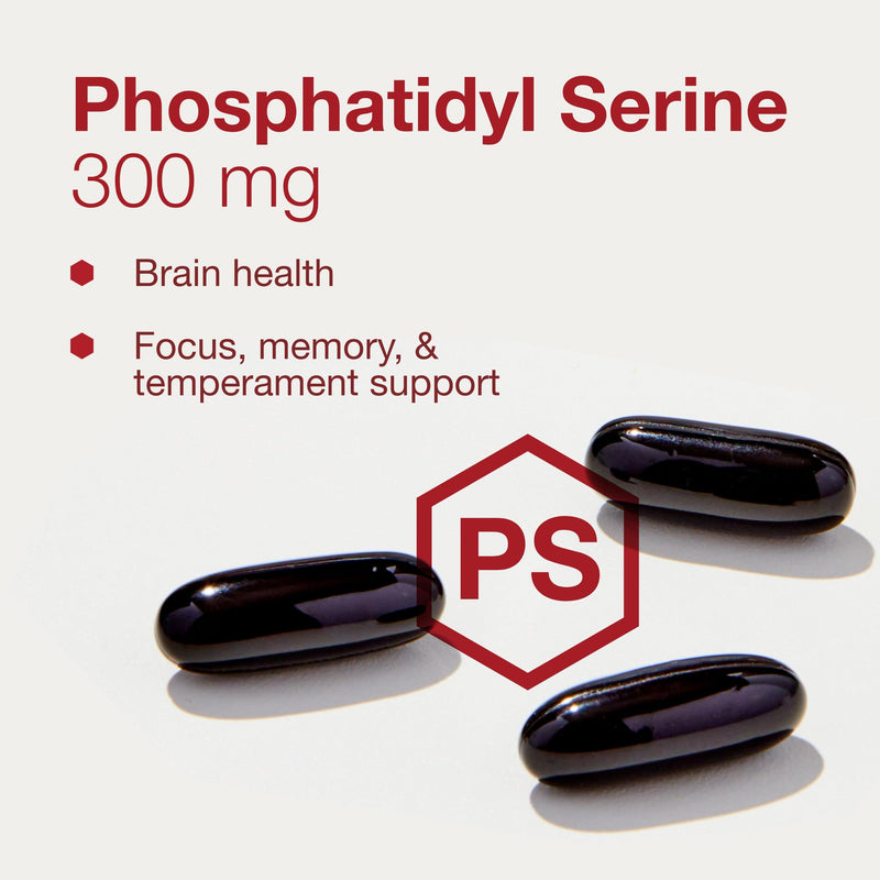 PROTOCOL FOR LIFE BALANCE Phosphatidylserine 300 mg, Memory*, 50 Softgels | Supports Brain Functions and Memory Health*, Phosphatidylserine Supplement, Keto Friendly and Egg Free