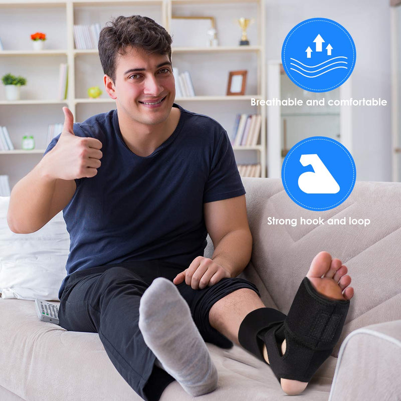 Plantar Night Splint Foot Support Brace Adjustable Foot Stabilizer Unisex Fits for Right or Left Foot ankle brace - BeesActive Australia