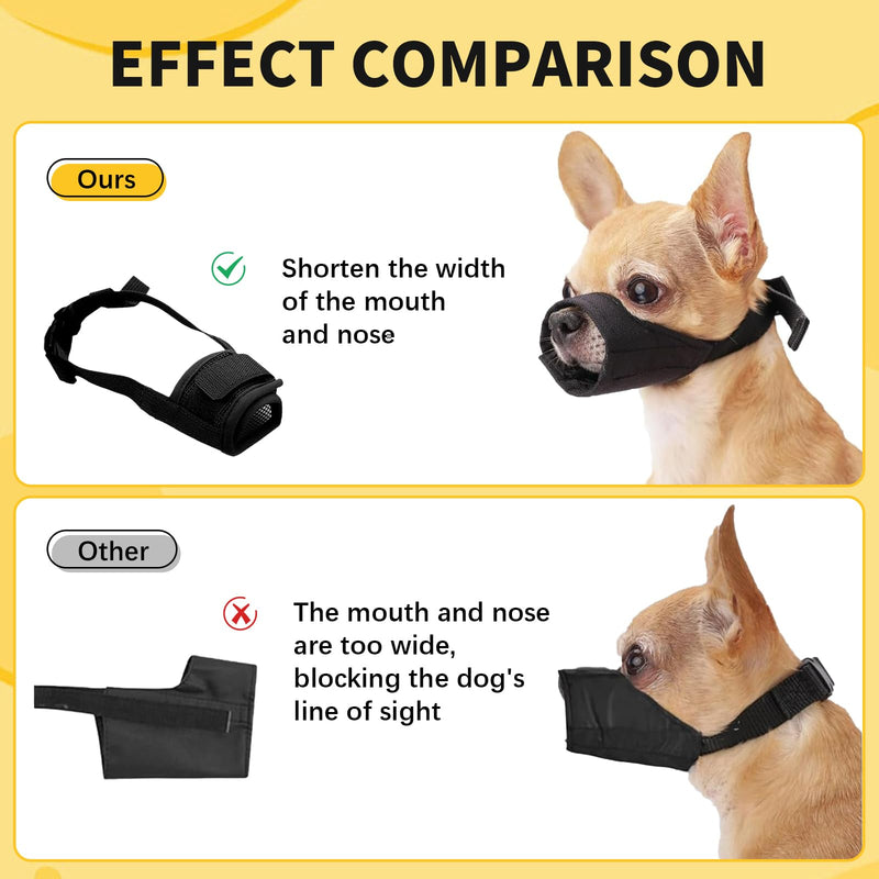 GUTERTOP Pack of 2 muzzles for small dogs, poison bait protection dog, muzzle Chihuahua anti-chewing barking for Chihuahua Shih Tzu small dogs - BeesActive Australia