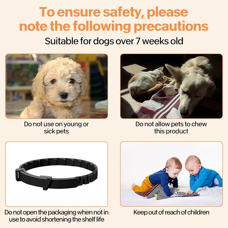 Dog Calming Collar UK - 6 Pack Long Lasting Pheromone Collars for Anxious Dogs, Supports Calm Behaviour & Stress Support (120 Days Effect) Adjustable Fit 25 Inch/63.5cm for Puppy Adult Dogs