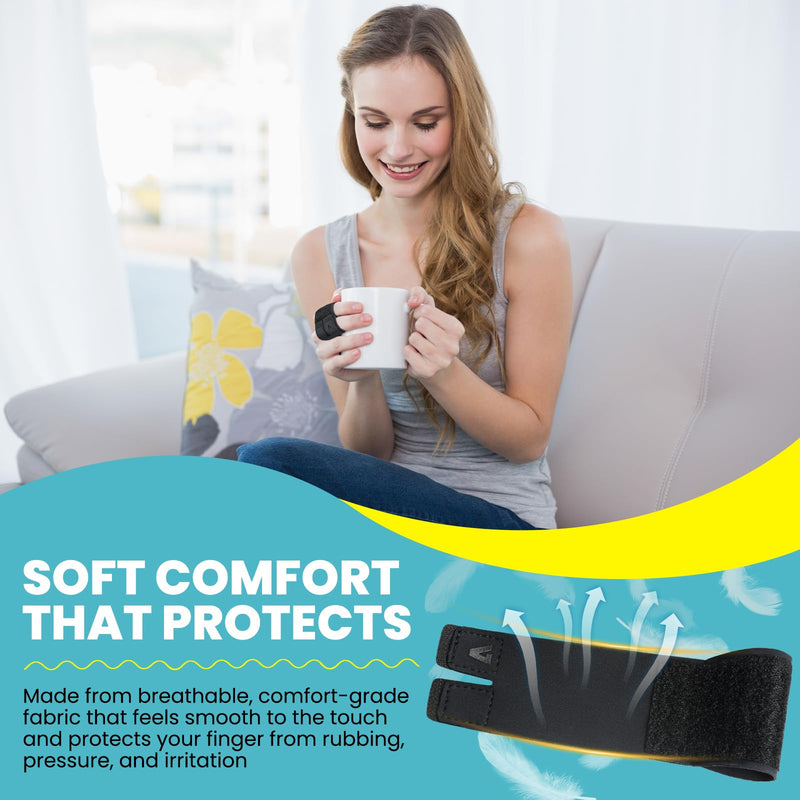 Finger Splint Wraps 2 Pack – Adjustable Breathable Finger Buddy Tape, Light Compression Trigger Finger Splint for Arthritis Pain Relief & Sports Injury, Comfort for Daily Support & Alignment（M Size） Medium - BeesActive Australia