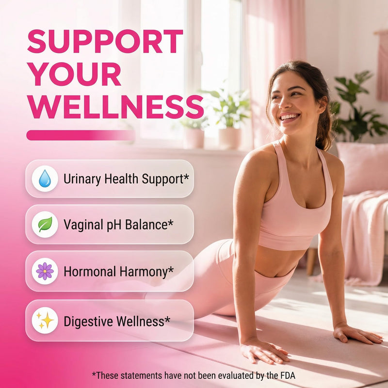 Wet Works Women's Vaginal Probiotic Gummies Pineapple Cranberry Folic Acid D-Mannose Vitamin C Chicory Myo Inositol Garlic Black Cohosh Zinc Iron Evening Primrose Chastetree 60 Count by Clean Nutra