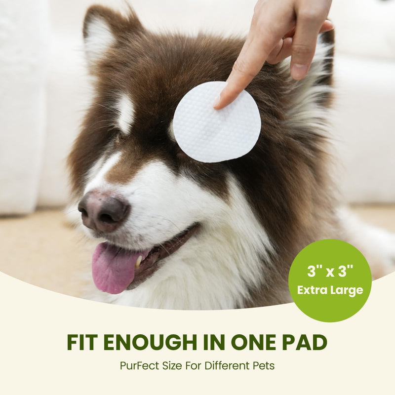 Eye Wipes for Dogs & Cats, Hypoallergenic Dog Eye Wipes Cleaner, Natural Cleaning Grooming Pet Wipes Gently Remove Tear Stain, Eye Debris, Discharge, Mucus, Non-Irritating, Unscent, 100 PCS Unscented - PawsPlanet Australia