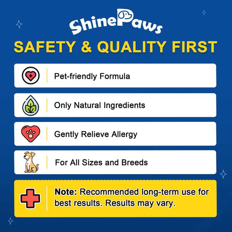 Dog Allergy Relief Chews, Itch Relief for Dogs, Colostrum, Probiotics for Dogs Support Immunity, Omega 3, Honey for Dry & Itchy Skin Relief, Seasonal Allergy, Pawlicking, Hot Spot Treatment, 120 Bites 120 Counts - PawsPlanet Australia