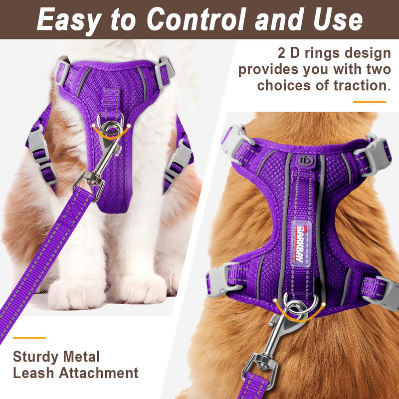 Cat Harness and Leash Set for Walking Escape Proof for Small Large cat Kitten Harness with ID tag Pocket (Purple,XXS) XX-Small Purple - BeesActive Australia