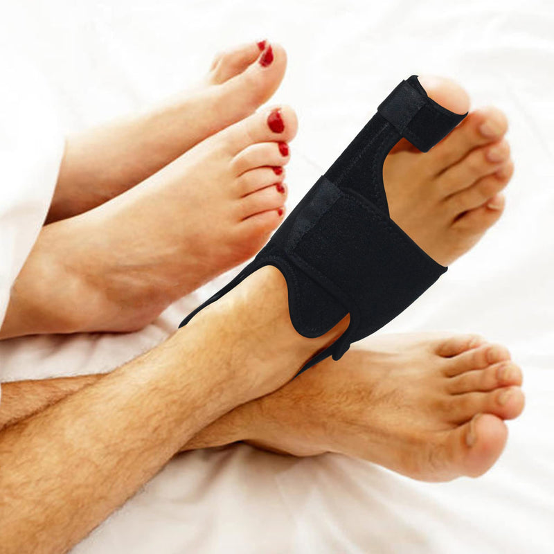 MOONSMILE Foot Gear 1 Pair Bunion Corrector for Women & Men, Night Bunion Splint, Big Toe Straightener, Foot Gear Brace for Bunion Pain Relief Black/Grey One Size