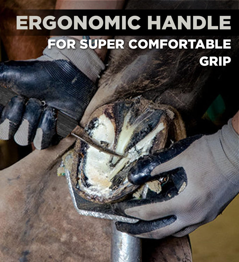 Super Sharp Hoof Knife - Hoof Knife with Wooden Handle, Horse Shoe Hoofing Made Easy with Hoof Trimming Knife with Special Colored Wooden Handle - BeesActive Australia