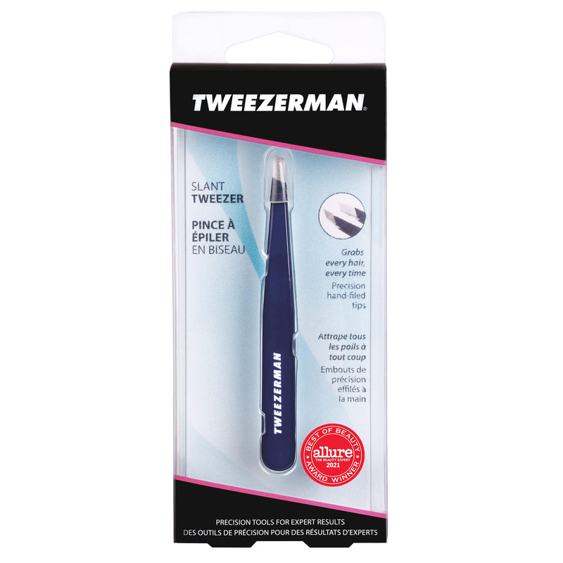 Tweezerman Exclusive Evening Blue Slant Tweezer - Hair Removal Tweezers, Stainless Steel - BeesActive Australia