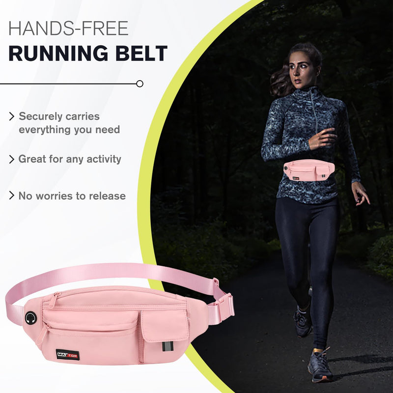 MAXTOP Fanny Pack Shoulder Bag Belt Bag with Headphone Jack Water Resistant Waist Bag Running Phone Holder for Women Yoga Gym Jogging Workout Fitness Exercise Dog Walking - BeesActive Australia