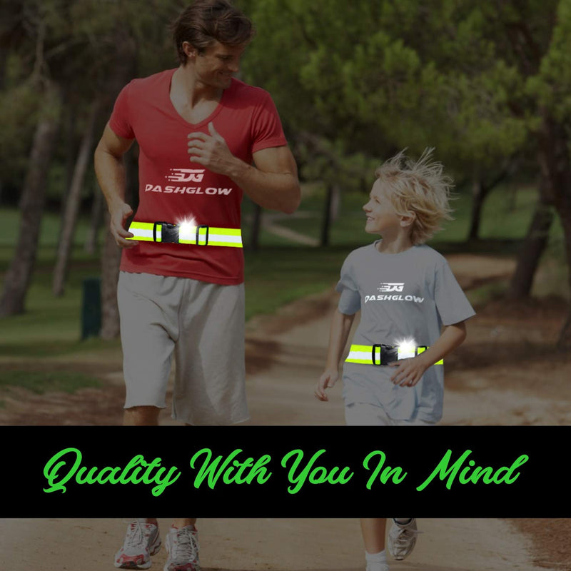 2-6 Pack - Reflective Glow Belt Safety Gear, Pt Belt, for Running Cycling Walking Marathon Military 6 Pack
