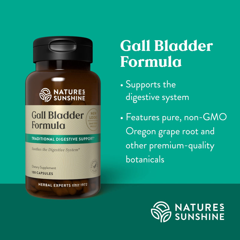 Nature's Sunshine Gall Bladder Formula, 100 Capsules | Powerful Herbal Formula Soothes and Supports the Digestive System, Liver and Gallbladder