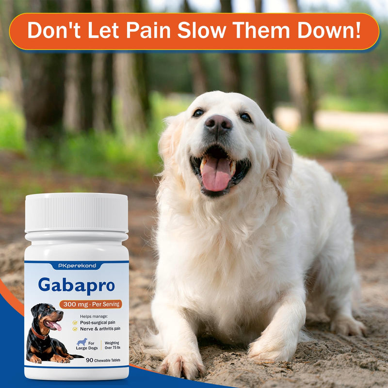 for Large Dogs, 300mg, Hip and Joint Support, Arthritis Comfort for Senior Dogs, Over 75 lbs, 90 Tablets