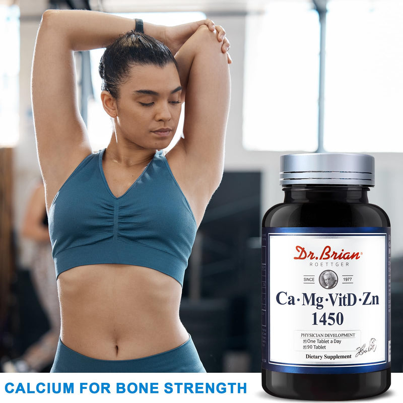 Dr. Brian Calcium Magnesium Zinc with Vitamin D3 | Bone Strength, Muscle Function, Heart Health - Non-GMO, Soy and Gluten Free (90 Tablets)
