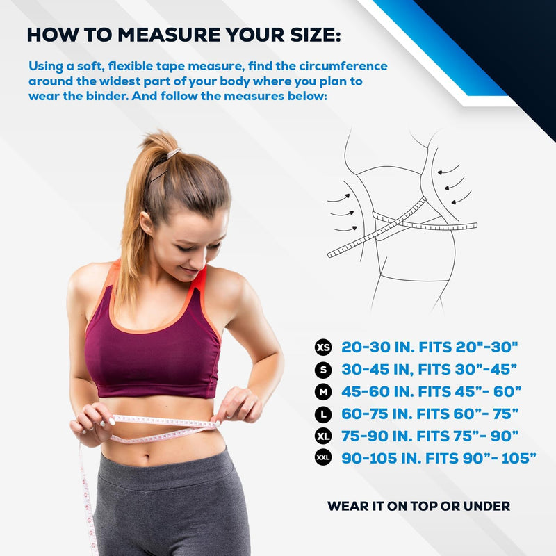 NYOrtho Abdominal Binder Lower Waist Support Belt - Compression Wrap for Men and Women MADE IN USA (45" - 60") 3 Panel - 9" 3 Panel - 9" High 45-60 Inch (Pack of 1)