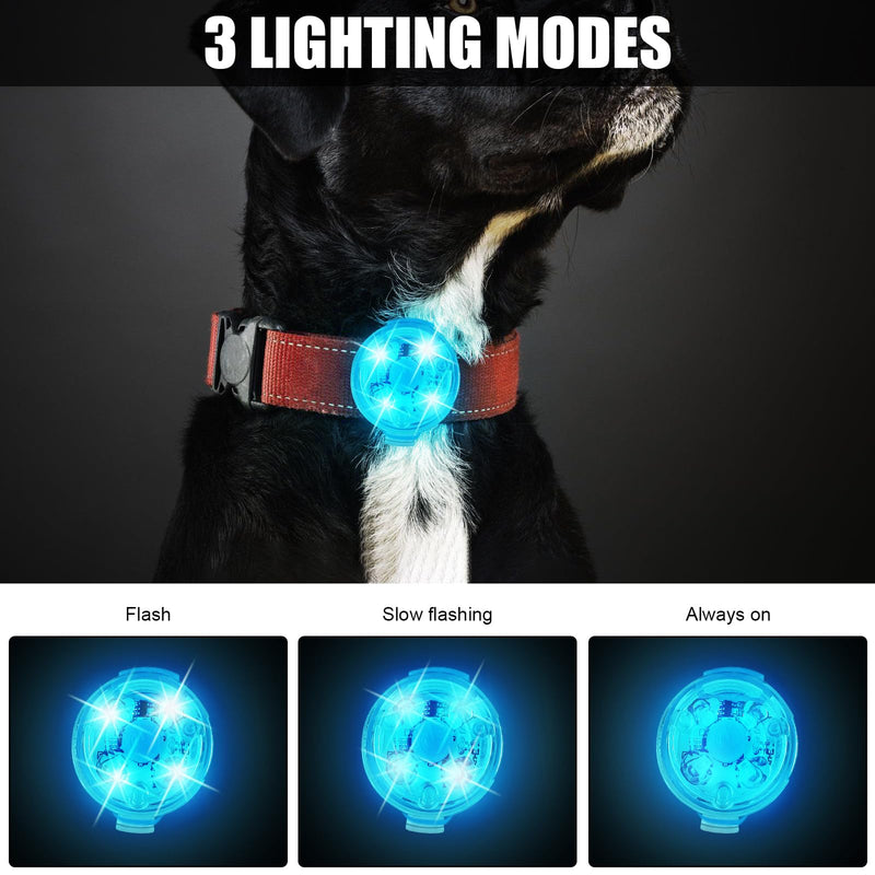 GAOUTO Pack of 4 dog light pendants, 4 modes USB rechargeable LED flashing light dog light, waterproof light pendant dog, safety light LED dog collar lights for nighttime dog walks - BeesActive Australia