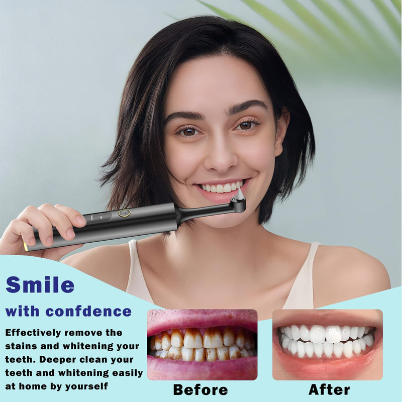 Tooth Polisher Rechargeable Teeth Polisher 4 Speed Modes,IPX6 & LED Light
