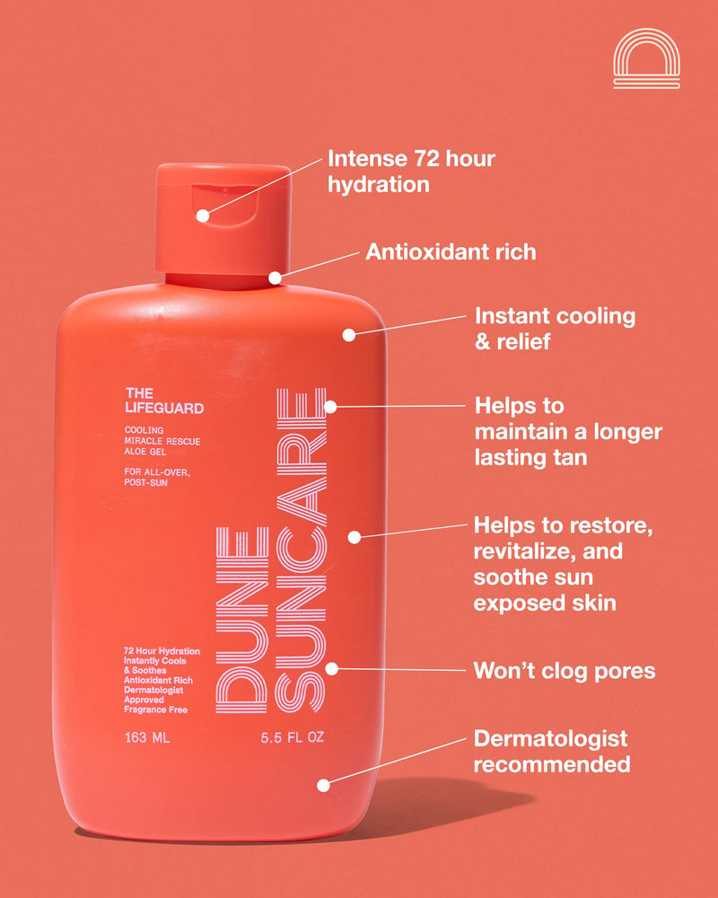 The Lifeguard Aloe Vera Sunburn Gel – After Sun Protection for Sunburn Relief with Minty Cooling – Fast-Absorbing Formula for Sun-Exposed Skin – Vegan, Non-Sticky, Hydrating Formula (5.5 Fl Oz) - BeesActive Australia