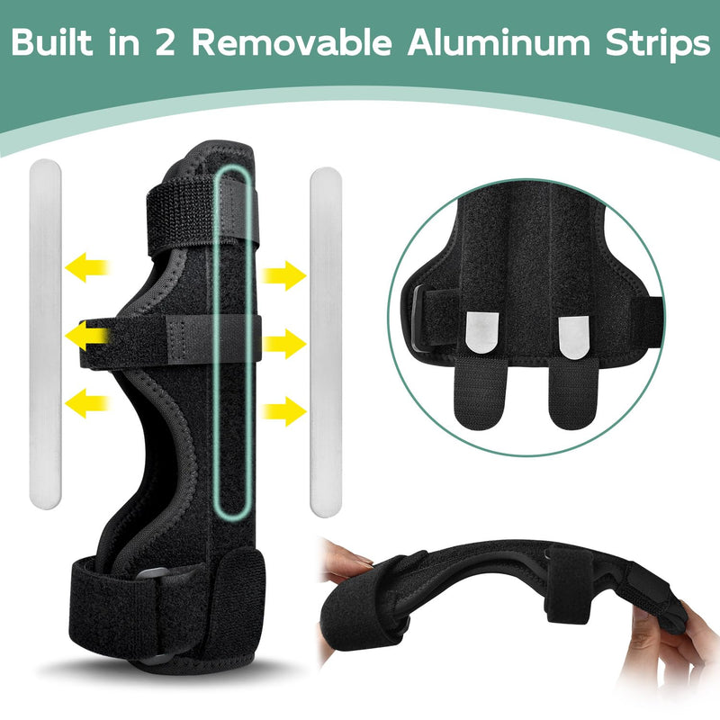 Pinky Ring Finger Splint, Boxer Fractures Finger Support for Right & Left Hand, Metacarpal Little Trigger Fingers Immobilizer Straightener Hand Brace for Arthritis, Tendonitis, Pain Relief
