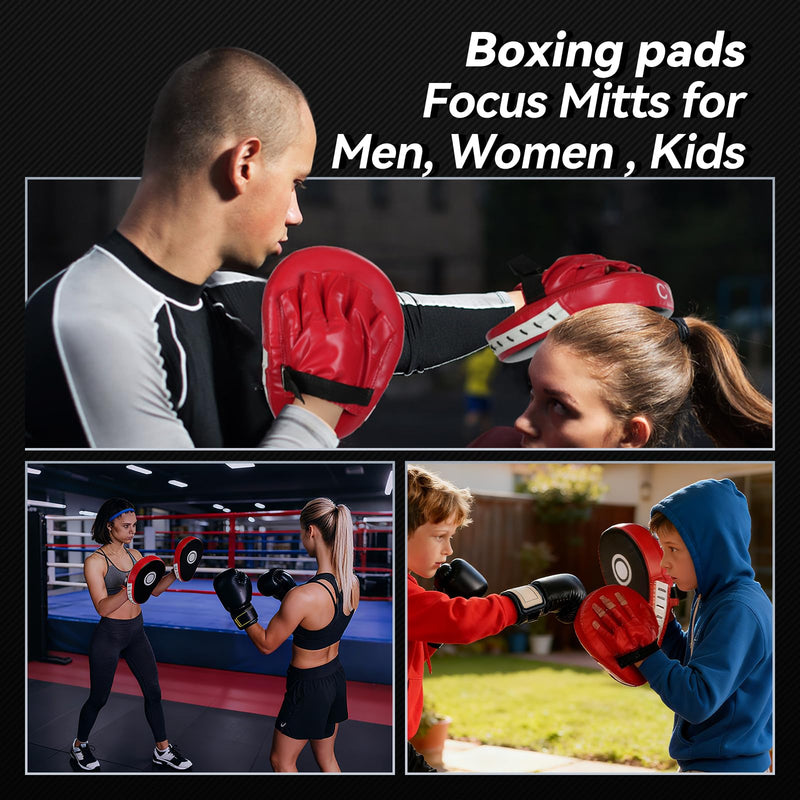 3-in-1 Boxing Pad Set –Focus Punching Mitts, Martial Arts Target Training Paddle and Kicking Pad for Kickboxing Taekwondo Karate MMA, Boxing Equipment Sparring for Kids, Teens & Women - BeesActive Australia