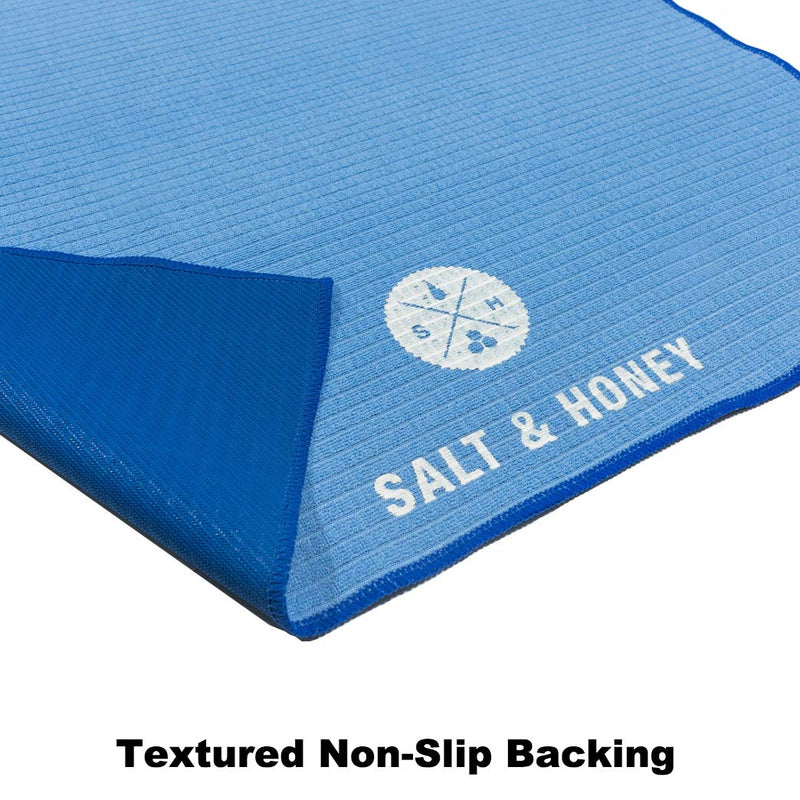 Salt & Honey Non-Slip Pilates Reformer Mat Towel Blue - BeesActive Australia