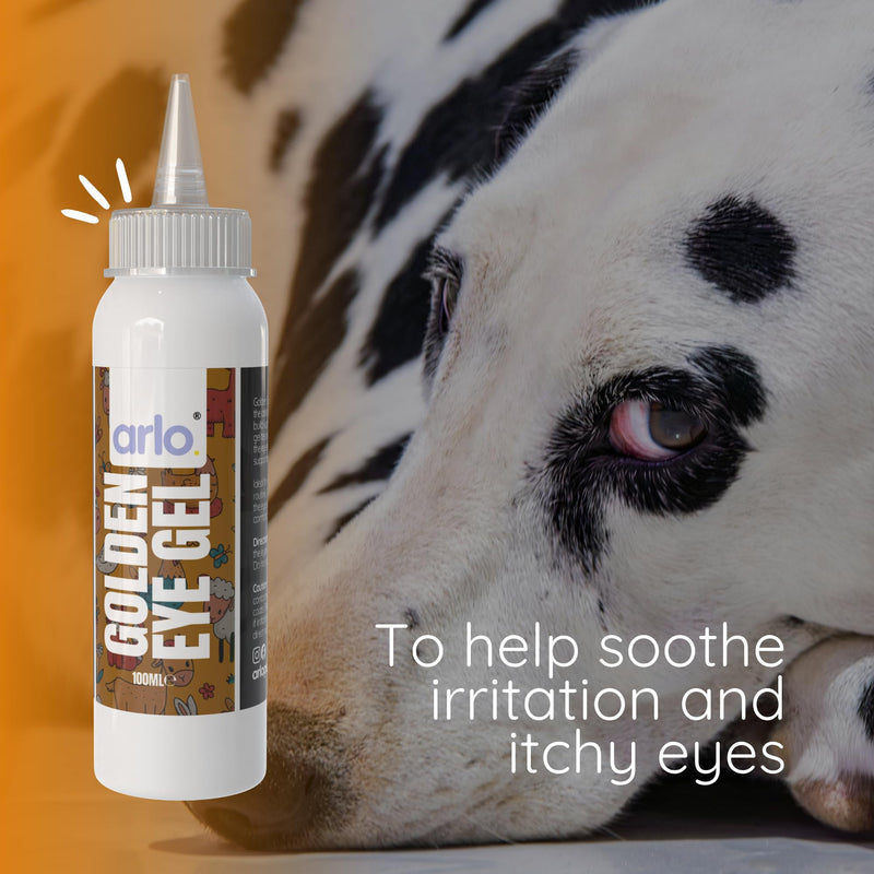 Golden Eye Gel for Horses | 100g | Soothing Eye Corner Care & Moisturising Relief | Helps with Puffy Eyes, Crusts & Itchy Eyes | Aloe Vera Hydrating Formula