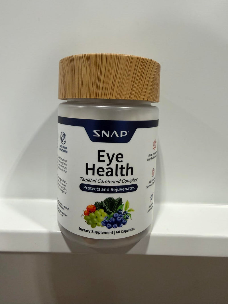 Snap Supplements Eye Health, Lutein, Zeaxanthin, Bilberry, 60 Capsules | Lycopene, Antioxidant Complex, Polyphenol Blend, Doctor Formulated, Vegan, Gluten Free, Non-GMO, Dietary Supplement Adults