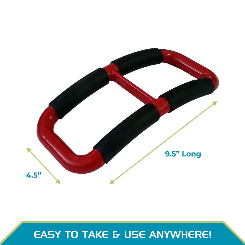Stander Handy Handle, Lift Assist Device for Elderly and Disabled, Patient Standing Aid for Handicapped, Red with Rubber Grip