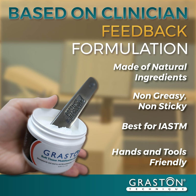 Graston Technique Vitamin E Enriched Emollient - 4oz Jar, Ideal for IASTM Lotion & Massage Therapy Cream, Perfect Vitamin E Cream for Massage and Physical Therapy, 1-Pack 1 Count (Pack of 1)