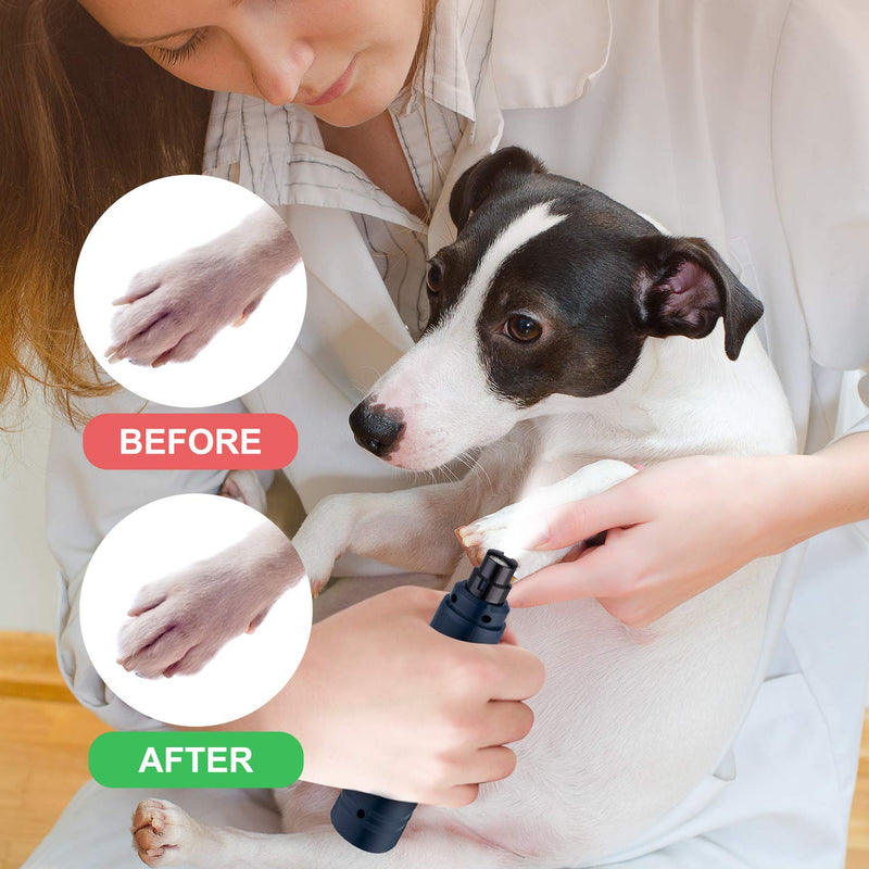 Casfuy Dog Nail Grinder with LED Light - Upgraded 2-Speed Electric Pet Nail Trimmer Powerful Painless Paws Grooming & Smoothing for Small Medium Large Dogs & Cats (Dark Blue) Dark Blue - BeesActive Australia