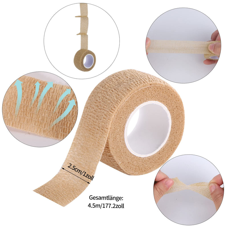 12 rolls of self-adhesive bandage, 2.5 cm x 4.5 m, self-adhesive bandage, elastic fixing bandage, adhesive bandage, self-adhesive for sports, hand, arm, foot, joint finger (colourful) - BeesActive Australia