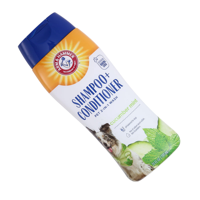 Arm & Hammer for Pets 2-In-1 Shampoo & Conditioner for Dogs | Dog Shampoo & Conditioner in One | Cucumber Mint, 20 Ounce Bottle Dog Shampoo and Conditioner for All Dogs 20 Fl Oz (Pack of 1) - BeesActive Australia