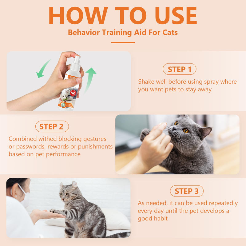 Cat Deterrent Spray, Effective Cat Repellent Spray for Furniture Floor Sofa Protector, Anti-Scratch Spray for Dogs & Cats Indoor or Outdoor Use 100ml - BeesActive Australia