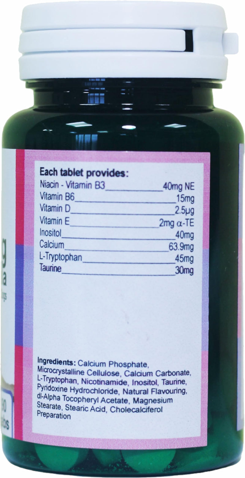 Calming Formula for Large Dogs : Calming and Relaxing Pet Supplement : 90 Tablets, in a 99% recycled pot a recyclable pot