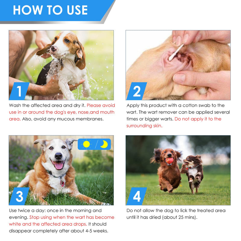 Dog Wart Remover, Fast Acting Dog Skin Tag & Wart Removal Treatment Warts Remover for Dogs, No Harm & Pain-Free Light Blue(dog Wart Remover) - BeesActive Australia